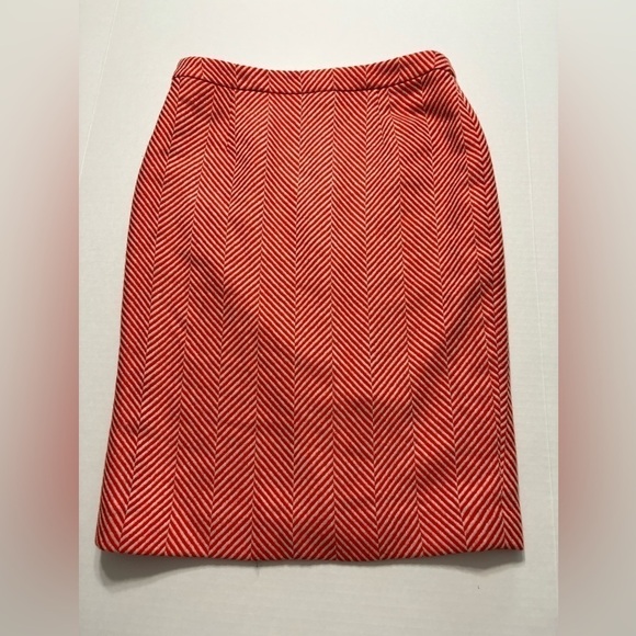 Boden Dresses & Skirts - Boden Pencil Skirt Orange Wool Houndstooth Preppy Office‎ Barbie